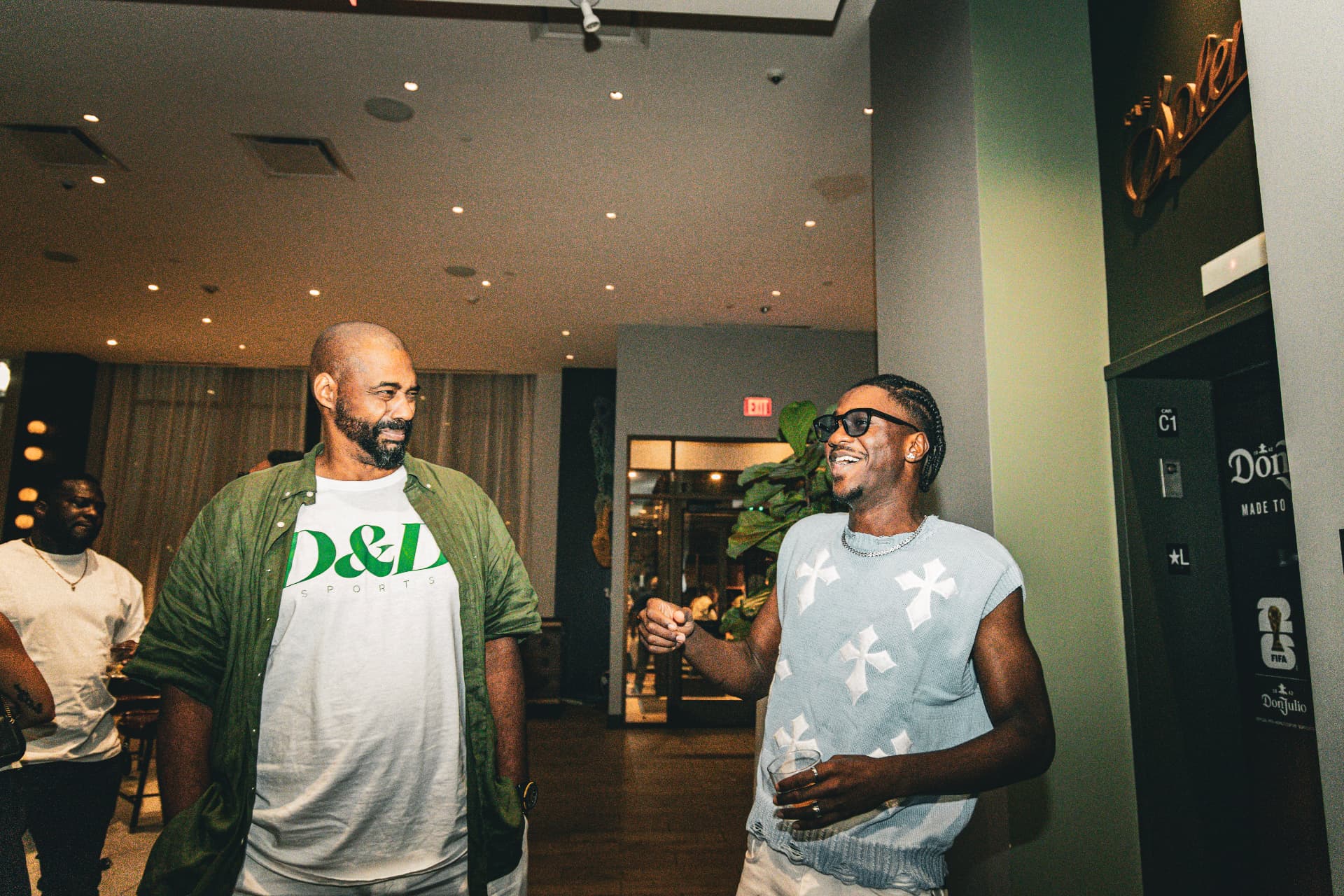 Premiere night — lobby conversation