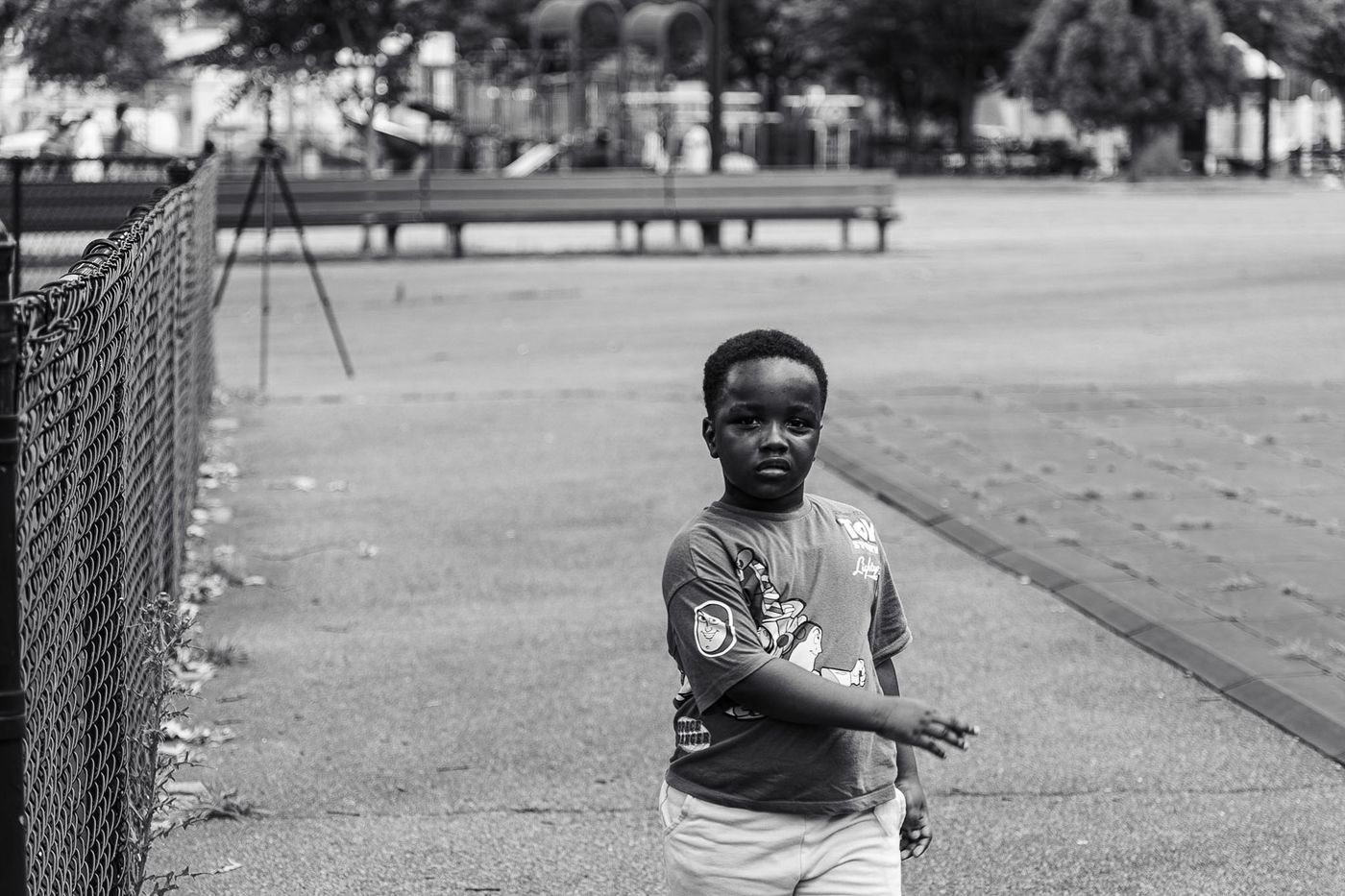 Playground days — in black and white